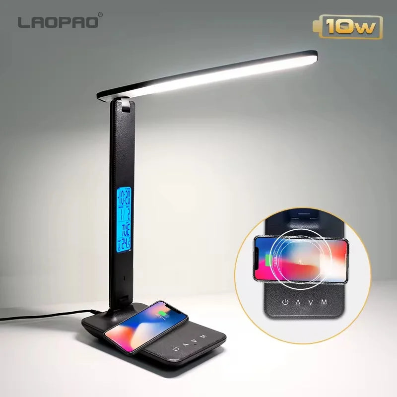 Laopao 10W Qi Wireless Charging Desk Lamp With Night Light