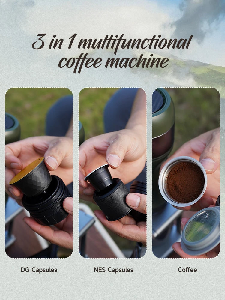 HiBREW Wireless Portable Espresso Coffee Maker For Car And Home