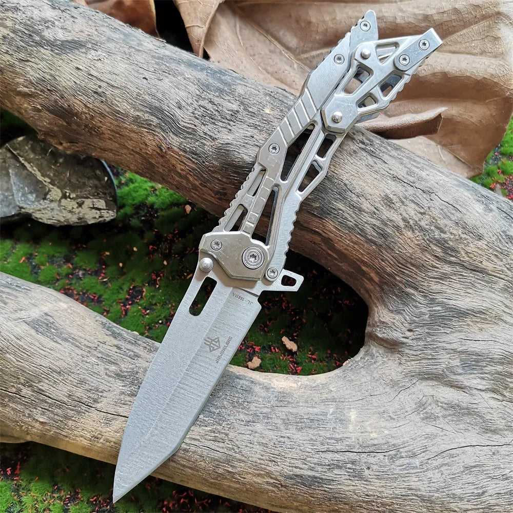 Doom Blade Skeleton Mechanical Folding Knife With Stainless Steel Blade