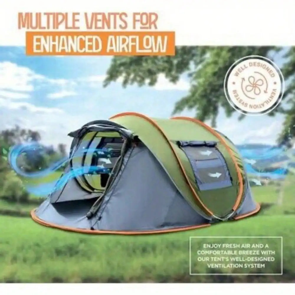 Building Quick Automatic Pop Up Camping Tent With 2 Doors