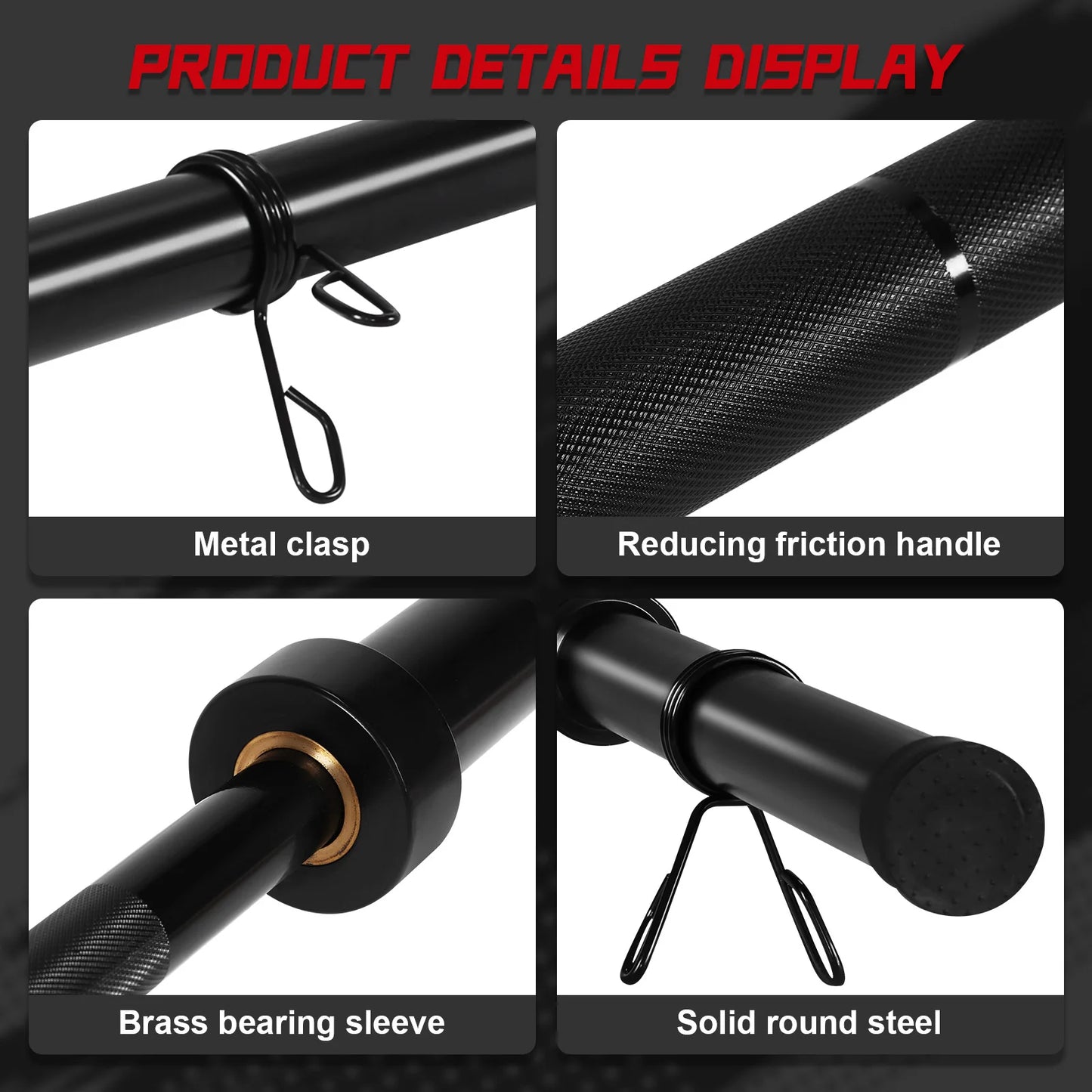 Straight Barbell For Gym Weightlifting And Strength Training