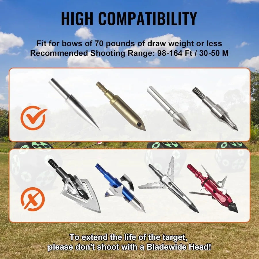 High-Concerned Archery Target Outdoor All-Side Carry Handle Arrow