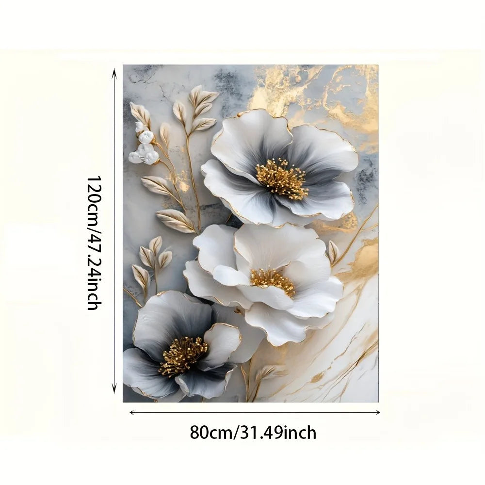 Hign-concerned Modern Luxury Floral Canvas Mural Framed Painting