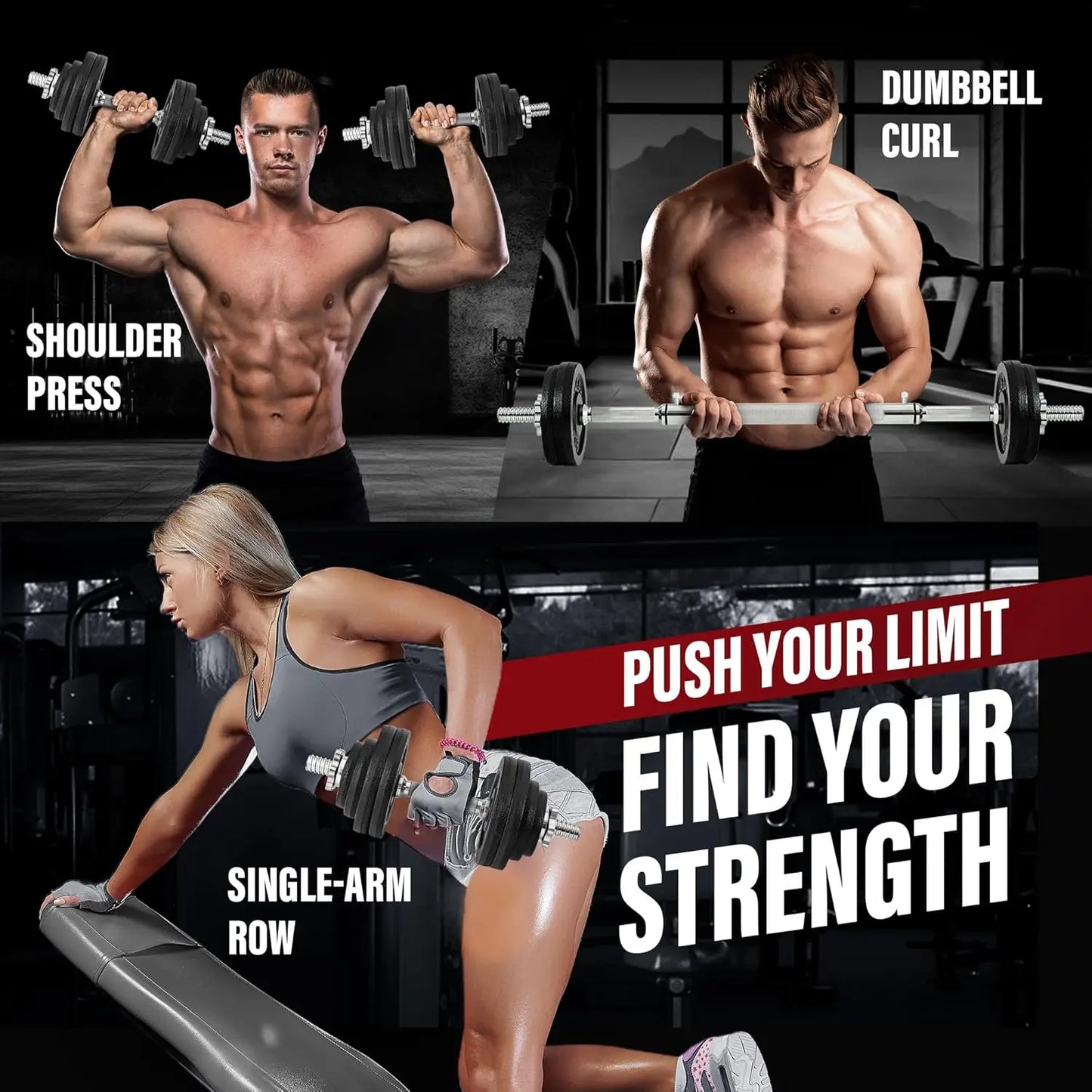 NONE Old School Adjustable Dumbbell Set With Weight Plates