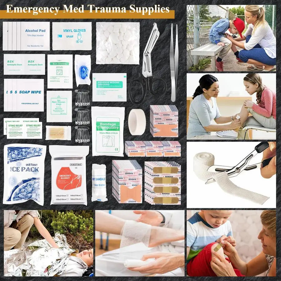 Emergency Survival Kit 318 in 1 for Vehicle Travel Camping