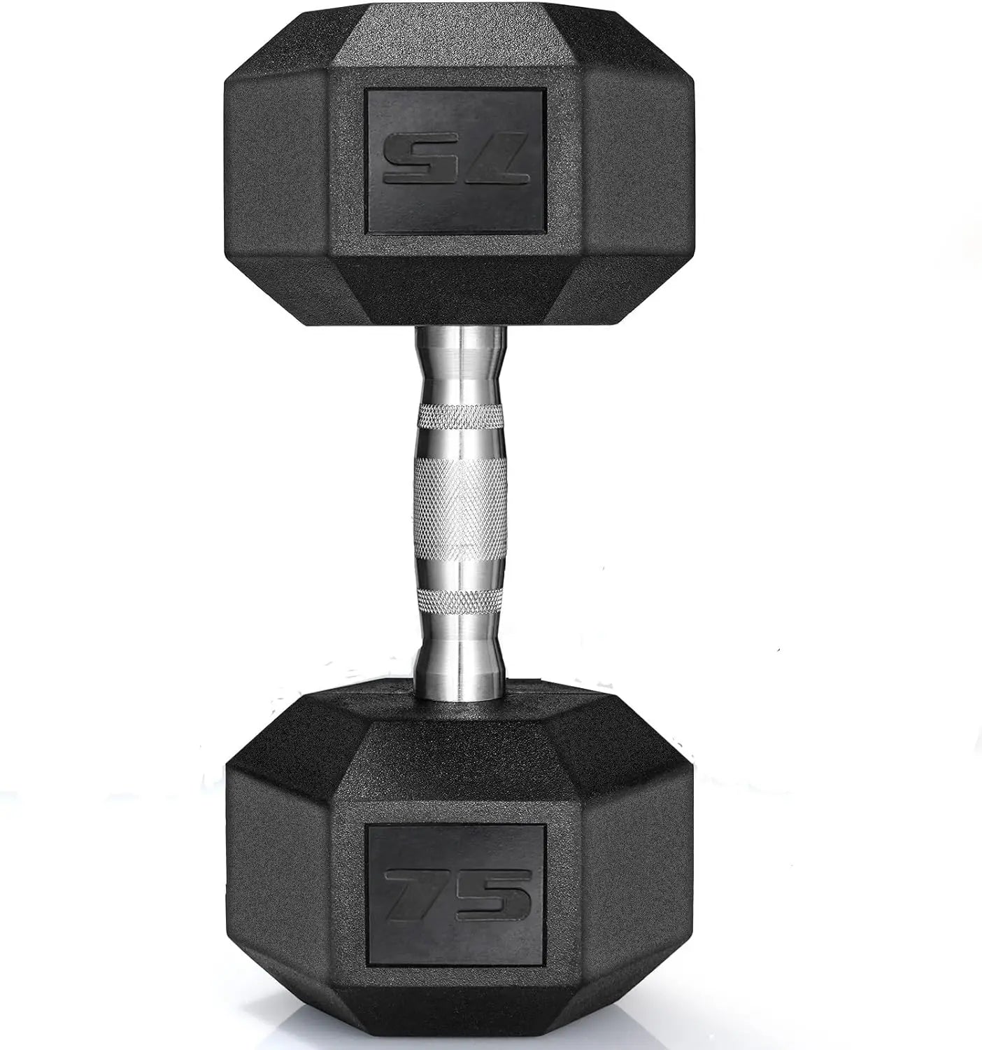 Rubber Hex Dumbbell Set Cast Iron Hand Weights 2 Pack