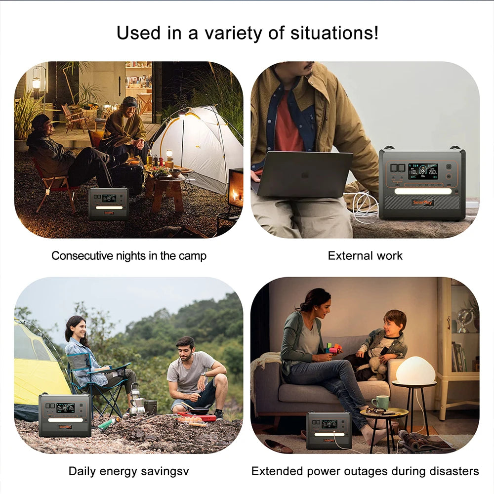 SOLARPLAY Q2501 Q2402M Portable Power Station 2160Wh LiFePO4