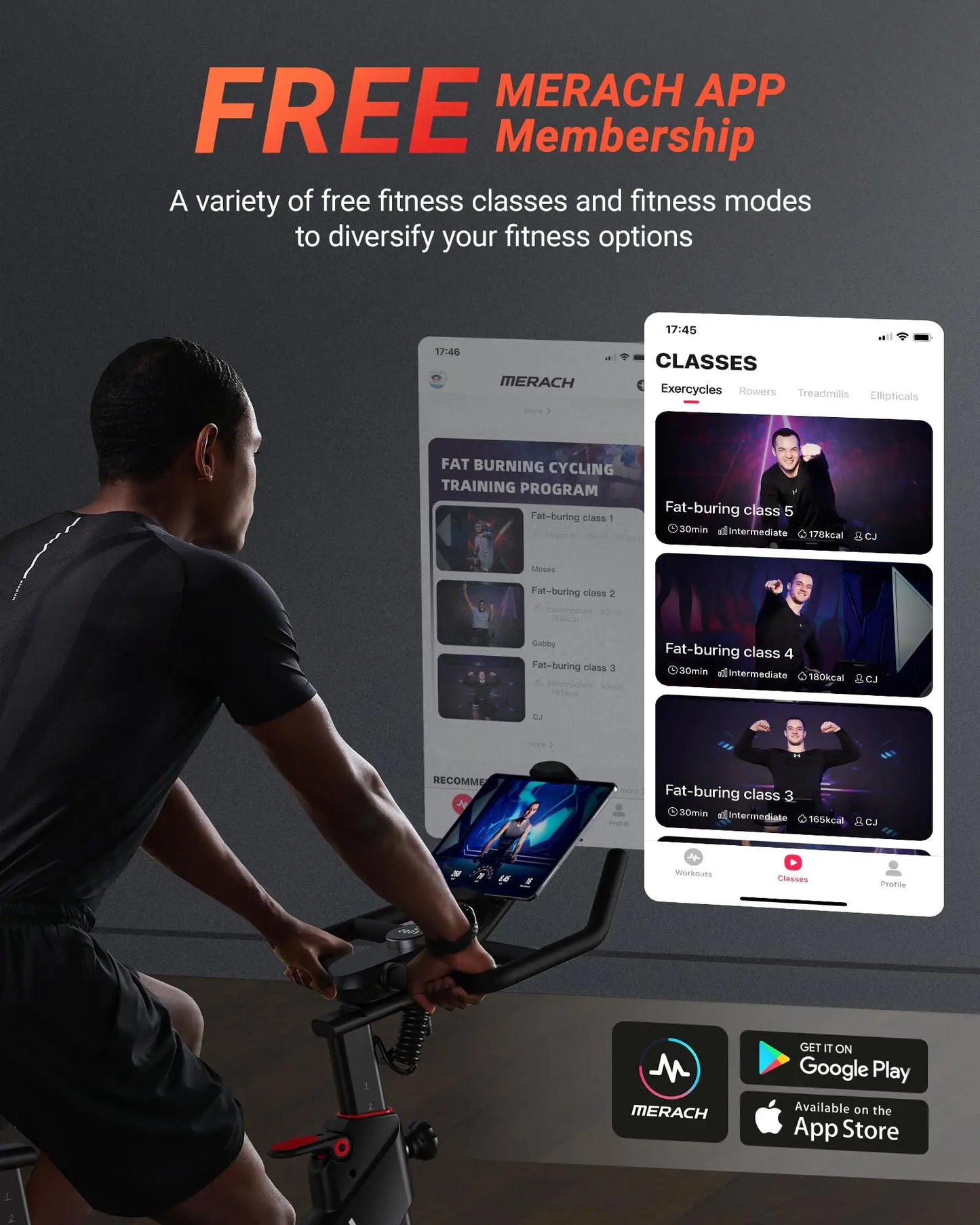 Merach Indoor Exercise Bike With Auto Resistance Bluetooth App Data Tracking