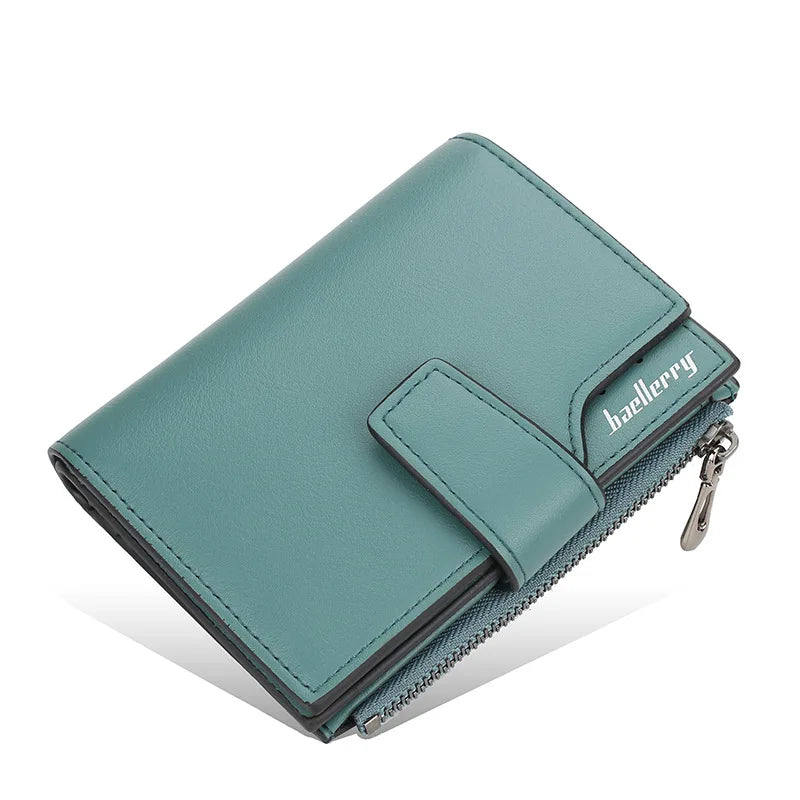 ZcitiCN High-Capacity PU Leather Tri-Fold Wallet With Zipper Coin Pocket