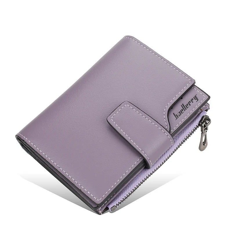 ZcitiCN High-Capacity PU Leather Tri-Fold Wallet With Zipper Coin Pocket