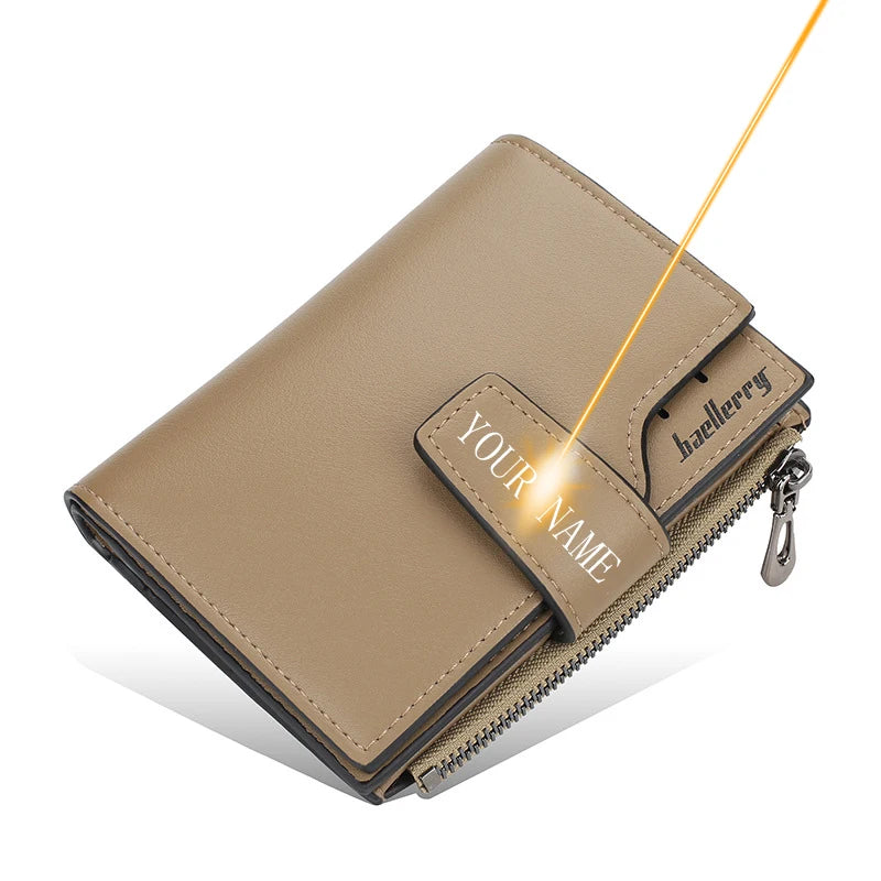 ZcitiCN High-Capacity PU Leather Tri-Fold Wallet With Zipper Coin Pocket