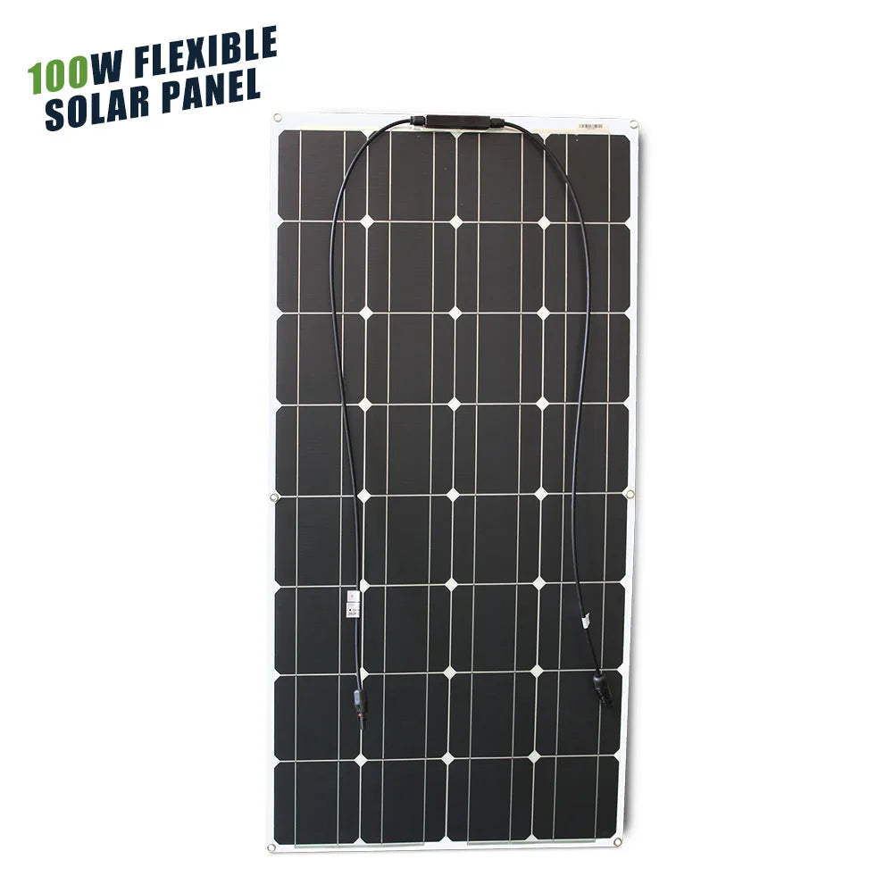 ASUNERGE 12V Flexible Waterproof Monocrystalline Solar Panel For RV