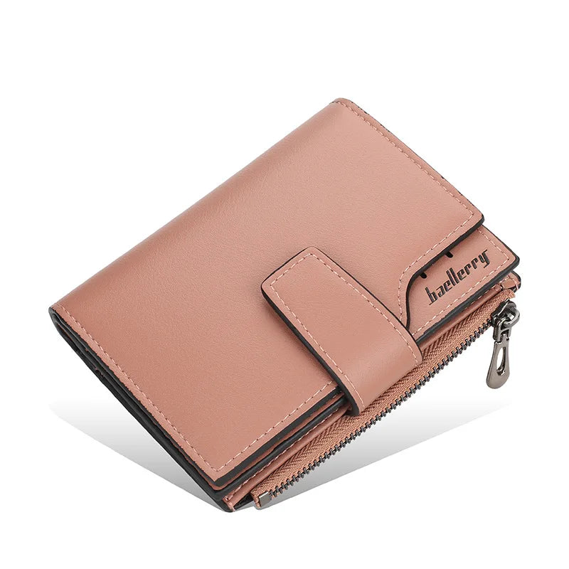 ZcitiCN High-Capacity PU Leather Tri-Fold Wallet With Zipper Coin Pocket