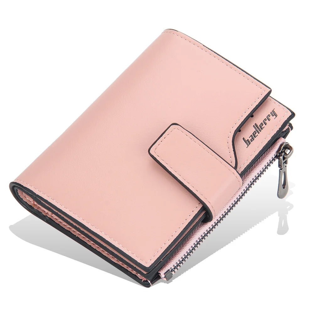 ZcitiCN High-Capacity PU Leather Tri-Fold Wallet With Zipper Coin Pocket
