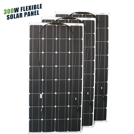 ASUNERGE 12V Flexible Waterproof Monocrystalline Solar Panel For RV
