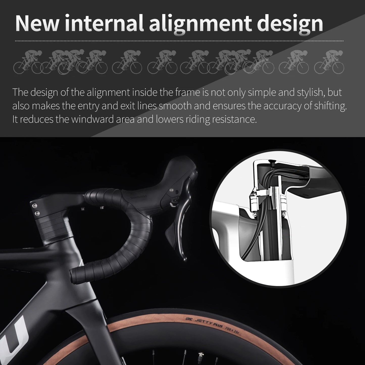 Fork Full Carbon Road Bicycle With Shimano R7120 24 Speed