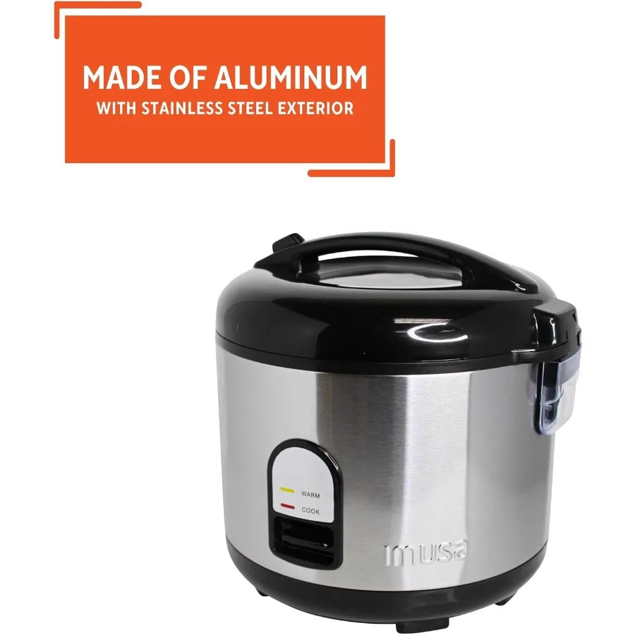 LISM Deluxe Stainless Steel Electric Rice Cooker With Steam Tray
