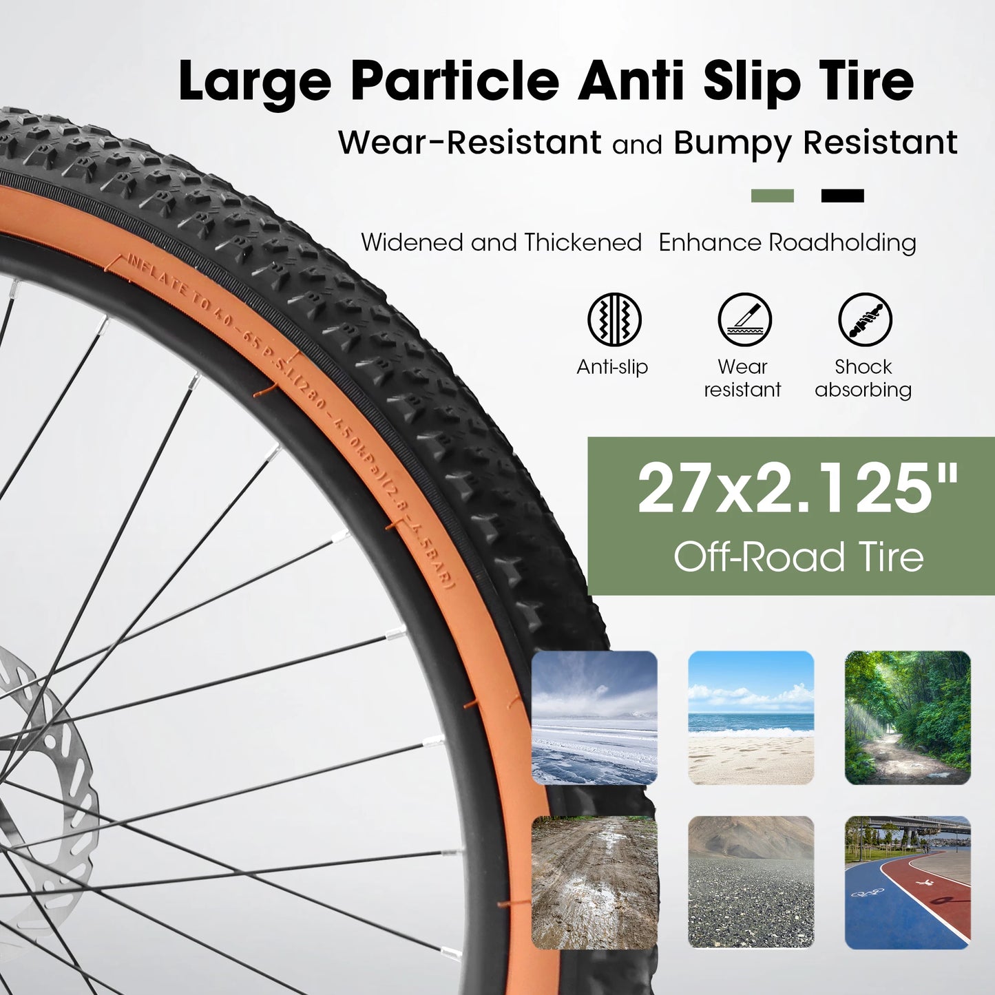 Ecarpat Mountain Bike 21 Speed Steel Frame Disc Brakes