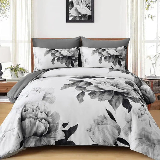 Bed In A Bag 7 Piece Botanical Print Comforter Set