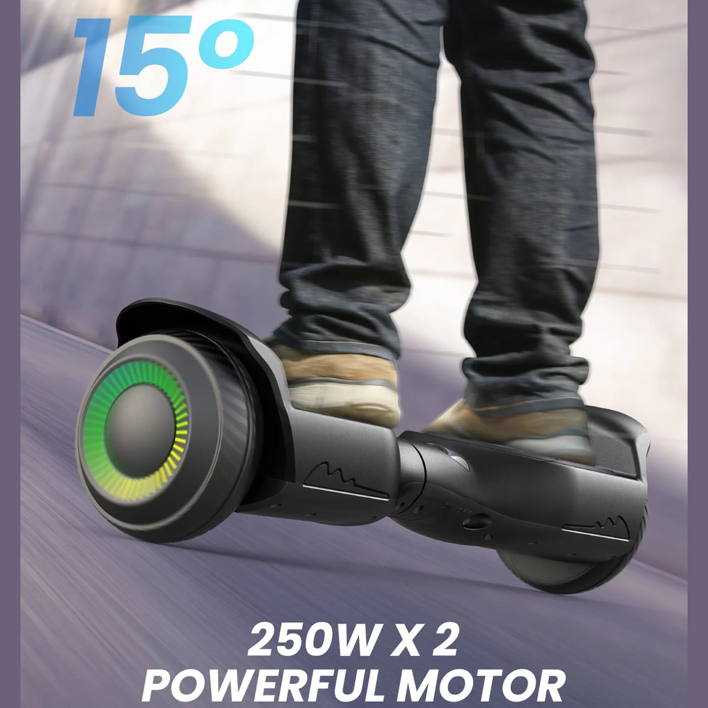GYROORCE All Terrain Self Balancing Hoverboard With LED Lights Bluetooth