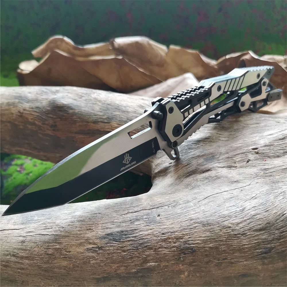 Doom Blade Skeleton Mechanical Folding Knife With Stainless Steel Blade