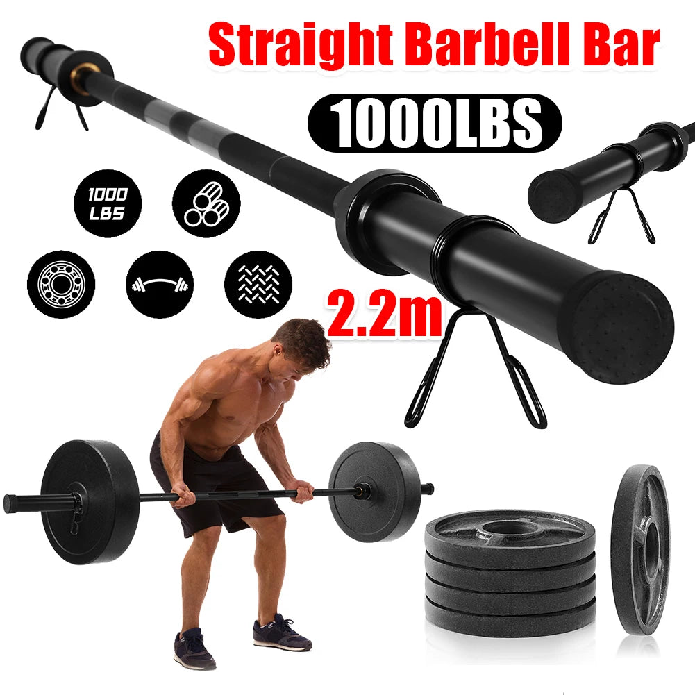 Straight Barbell For Gym Weightlifting And Strength Training