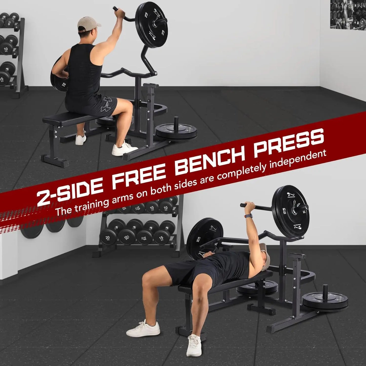 Chest Press Machine With Independent Converging Arms 1050 LBS Capacity