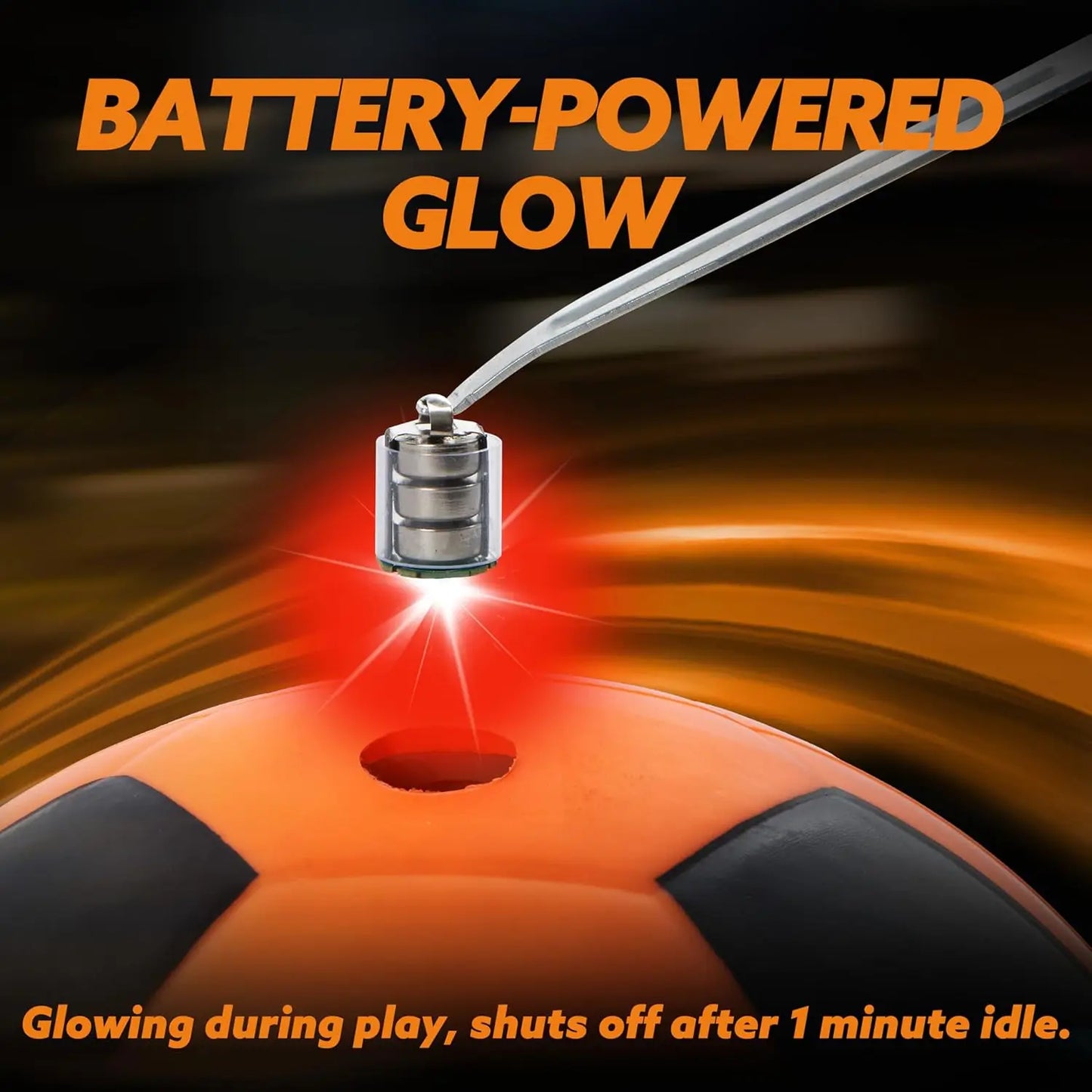 Joyfy Glow In The Dark Light Up Soccer Ball LED Night Sports Gift