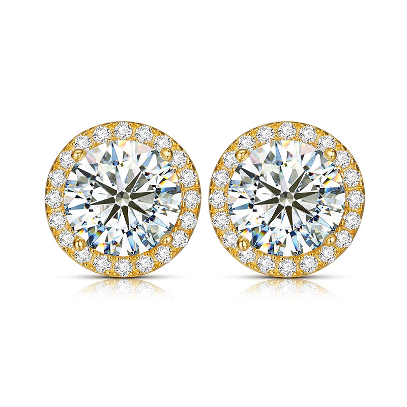 Iceoutbox Moissanite Square Stud Earrings 925 Sterling Silver