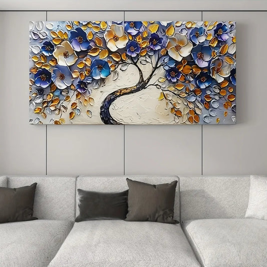 Hign-concerned Abstract Floral Tree Canvas Art Boho Wall Decor