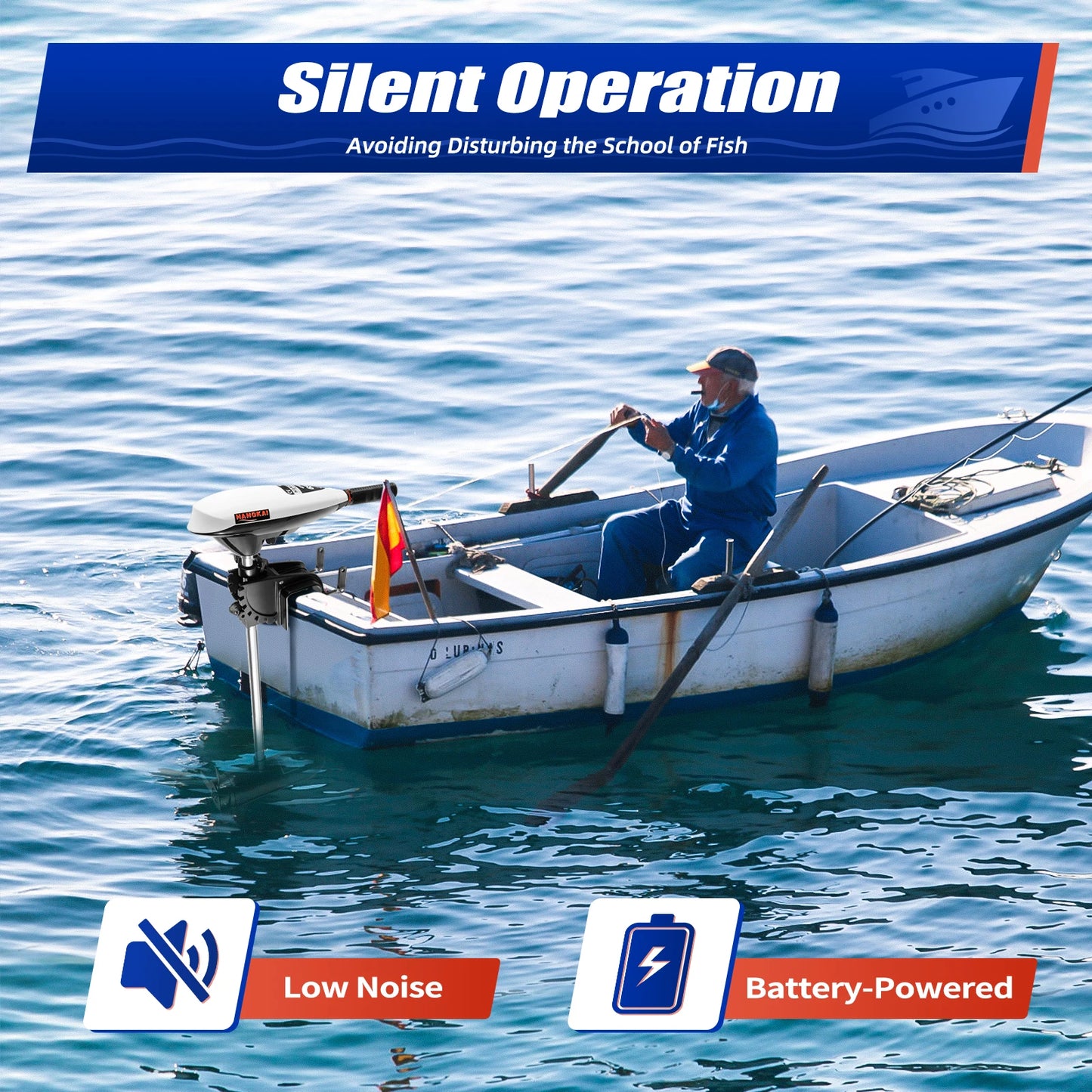 Hign Electric Outboard Motor 660W 12V Trolling Engine 5F 2R
