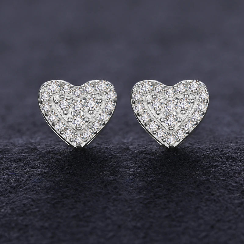 Iceoutbox Moissanite Square Stud Earrings 925 Sterling Silver