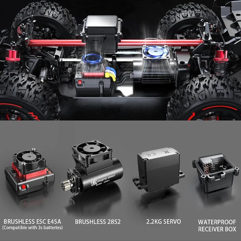 JIUSI One Fourteenth Off Road RC Truck 75kmh Brushless 4WD