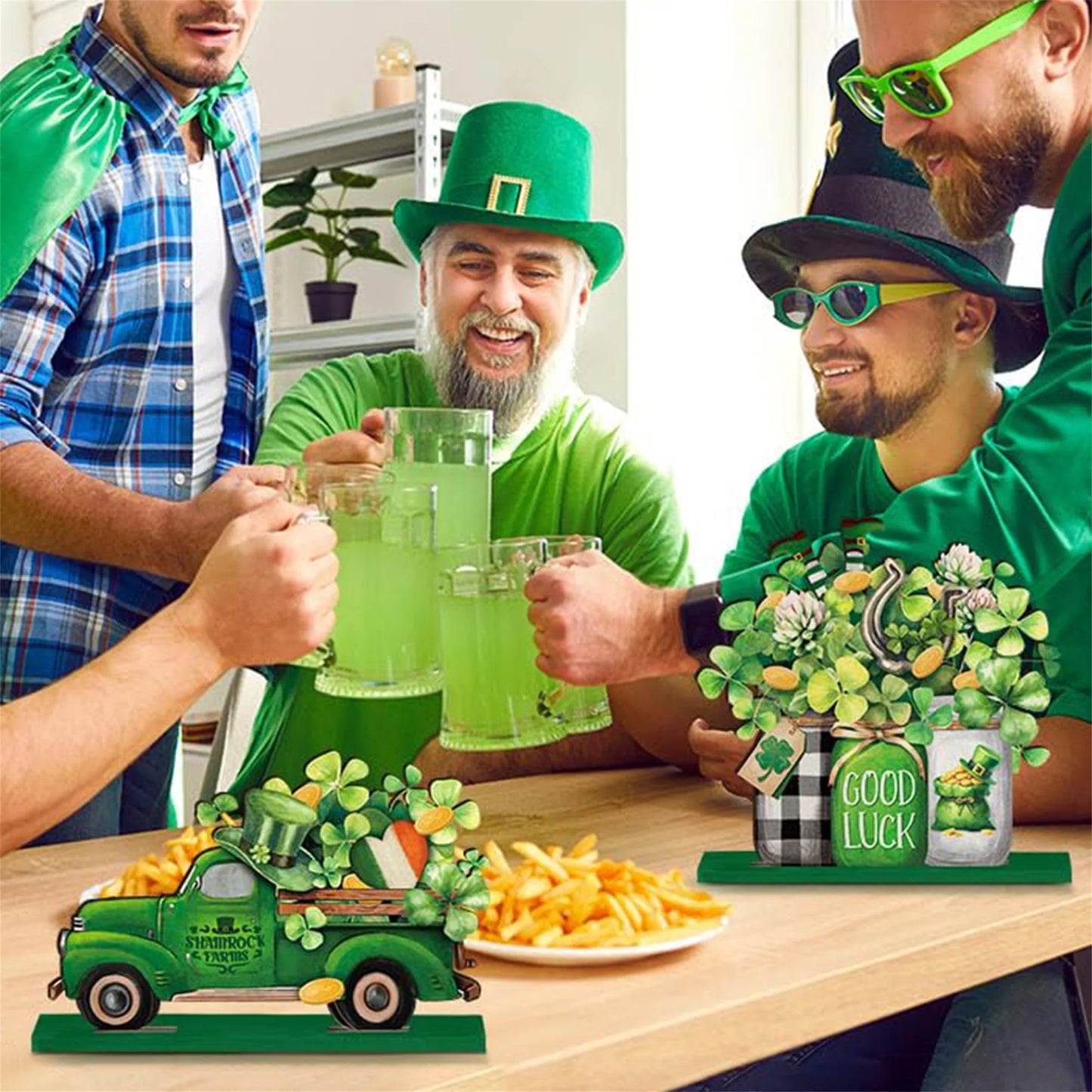 St Patrick's Day Irish Luck Table Centerpieces Set of 6