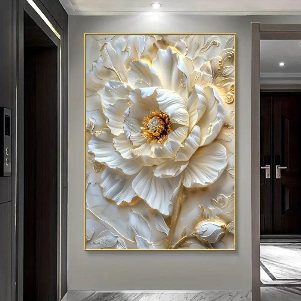 Hign-concerned Abstract Floral Canvas Art Prints Frameless Wall Decor