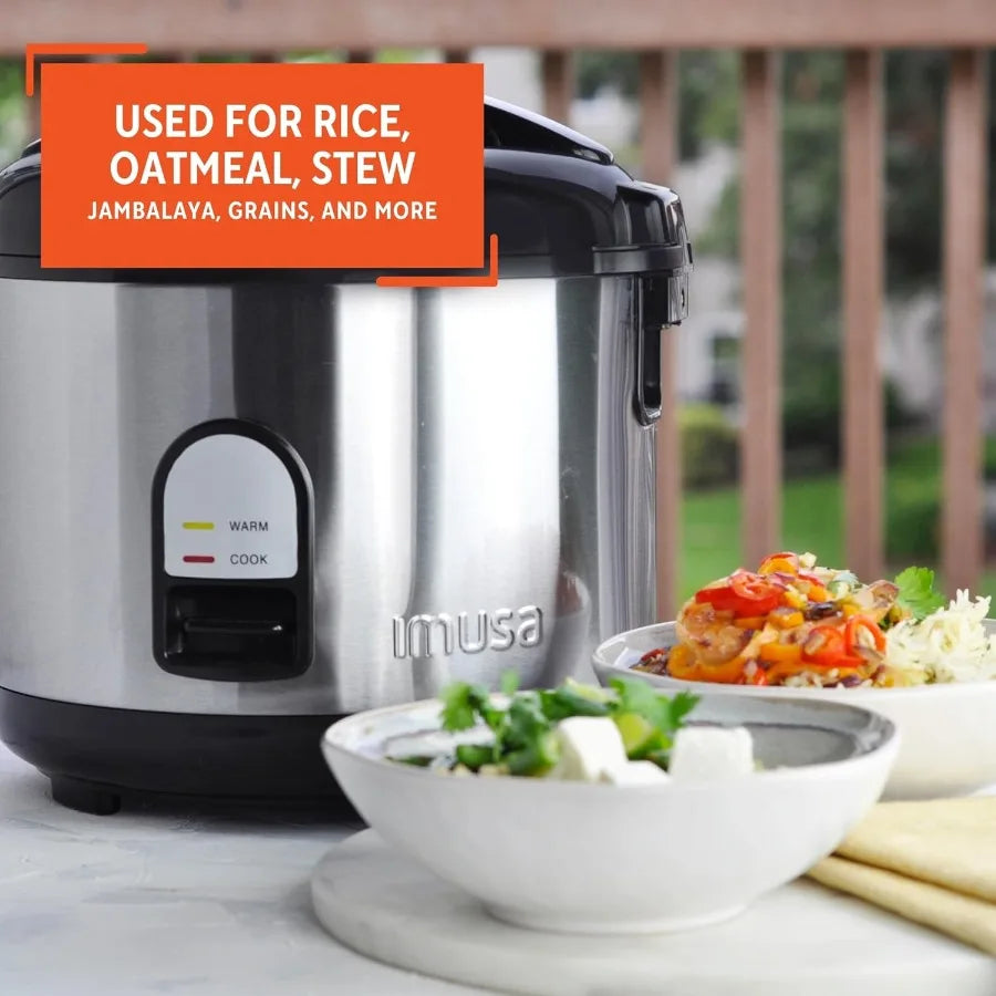 LISM Deluxe Stainless Steel Electric Rice Cooker With Steam Tray