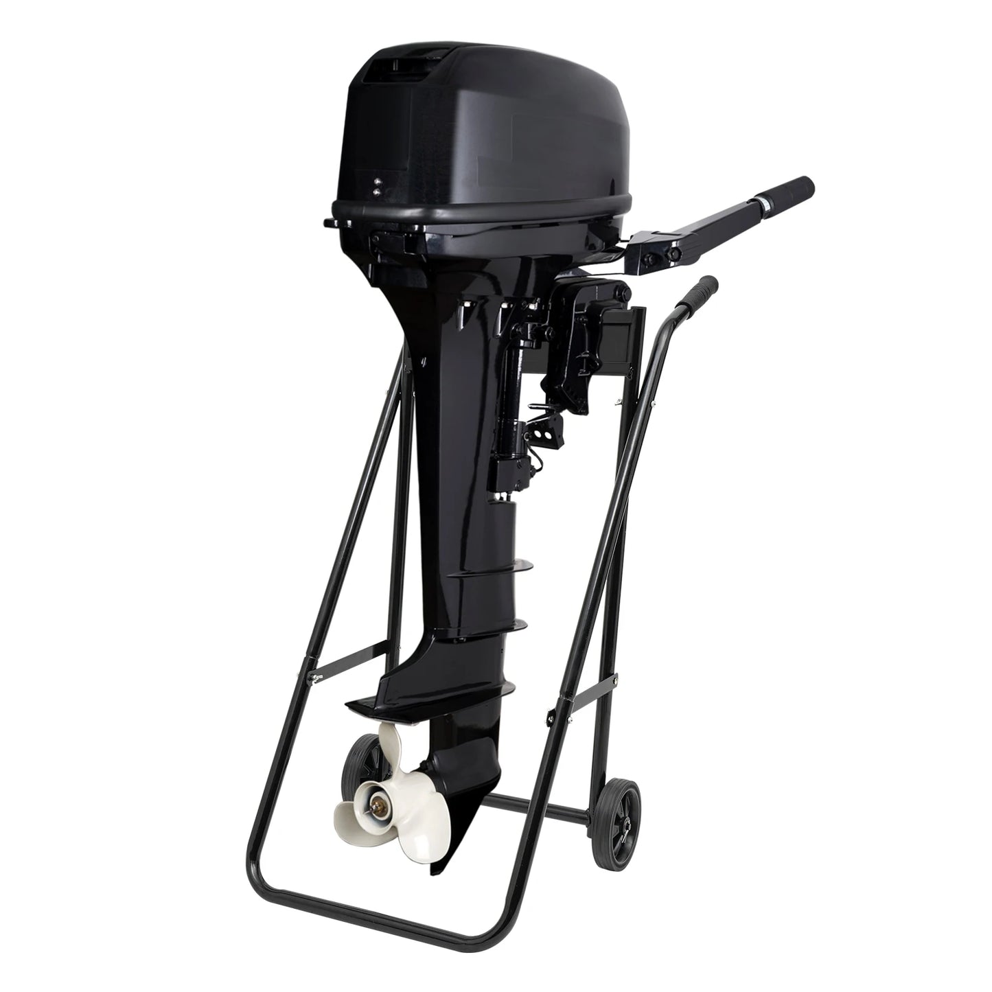 Vintoro Folding Steel Outboard Motor Cart Marine Stand Heavy Duty