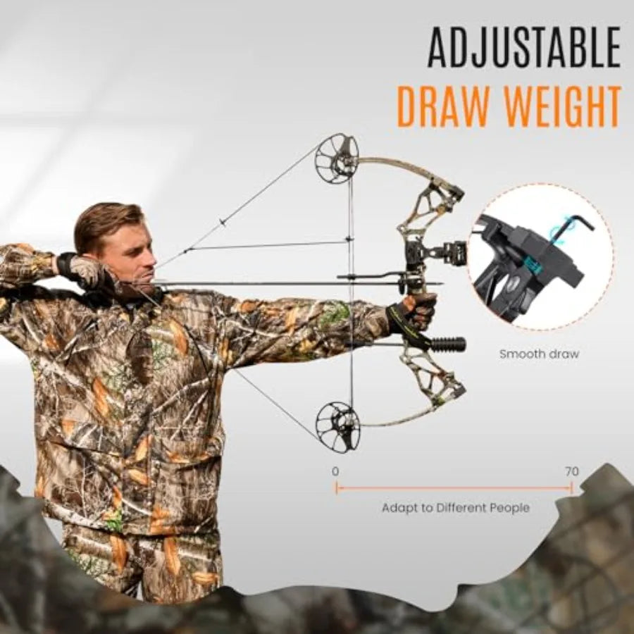 Lightweight Compound Bow Package Fully Adjustable For Adults And Teens
