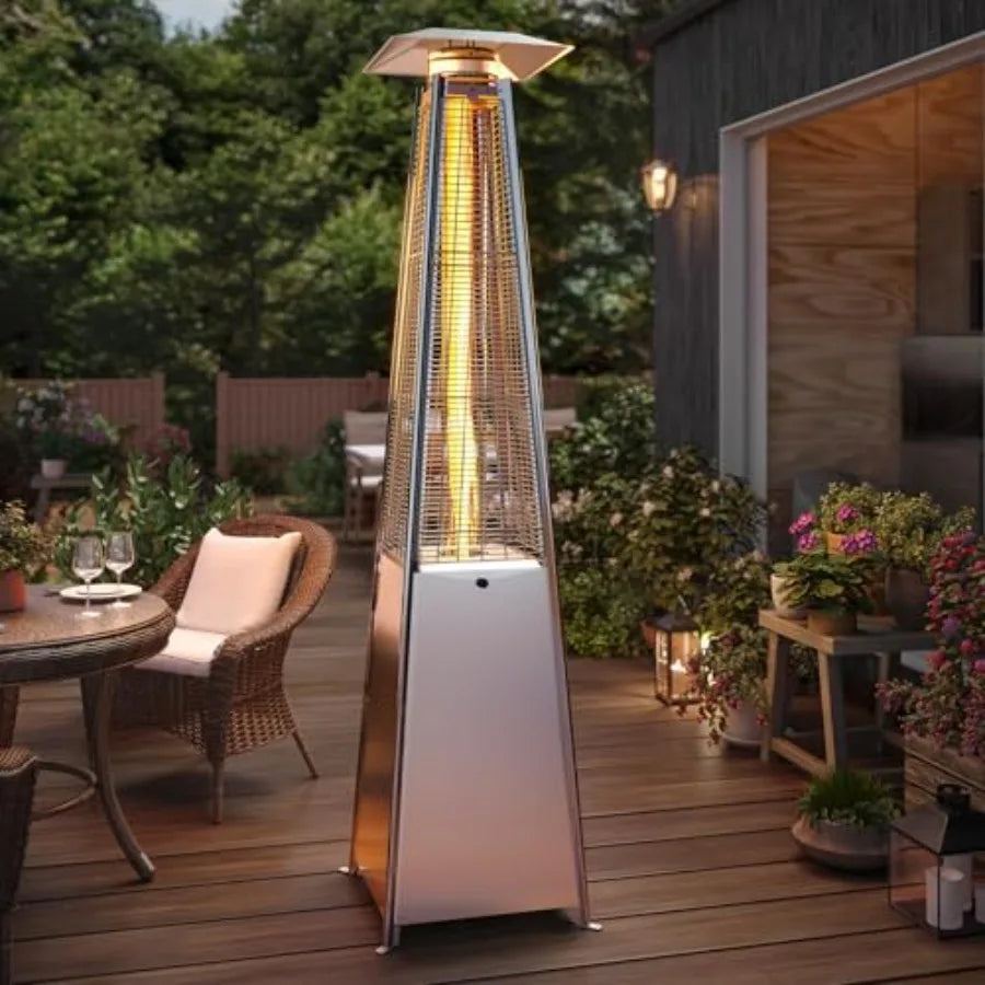 Pyramid 48 000 BTU Outdoor Patio Heater With Quartz Glass