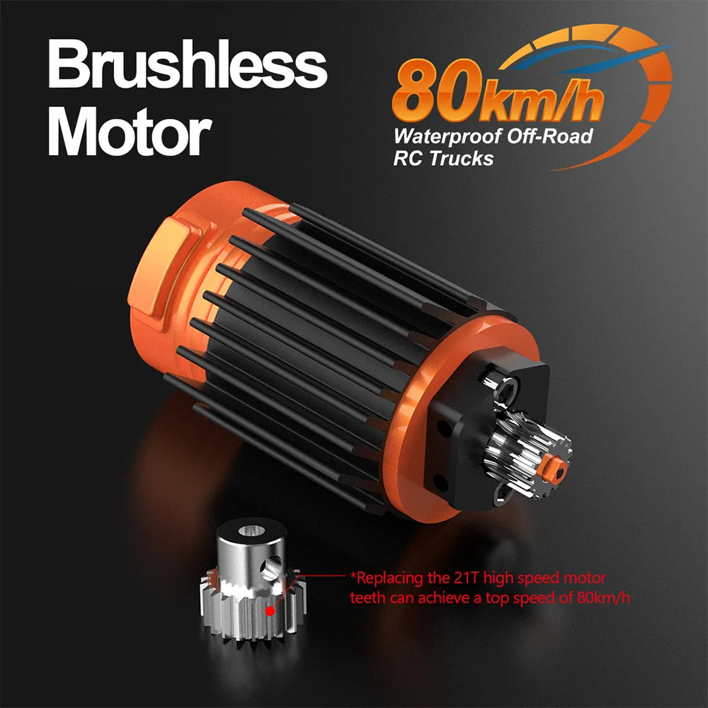JIUSICE PT14R RC Car 4WD Brushless Motor