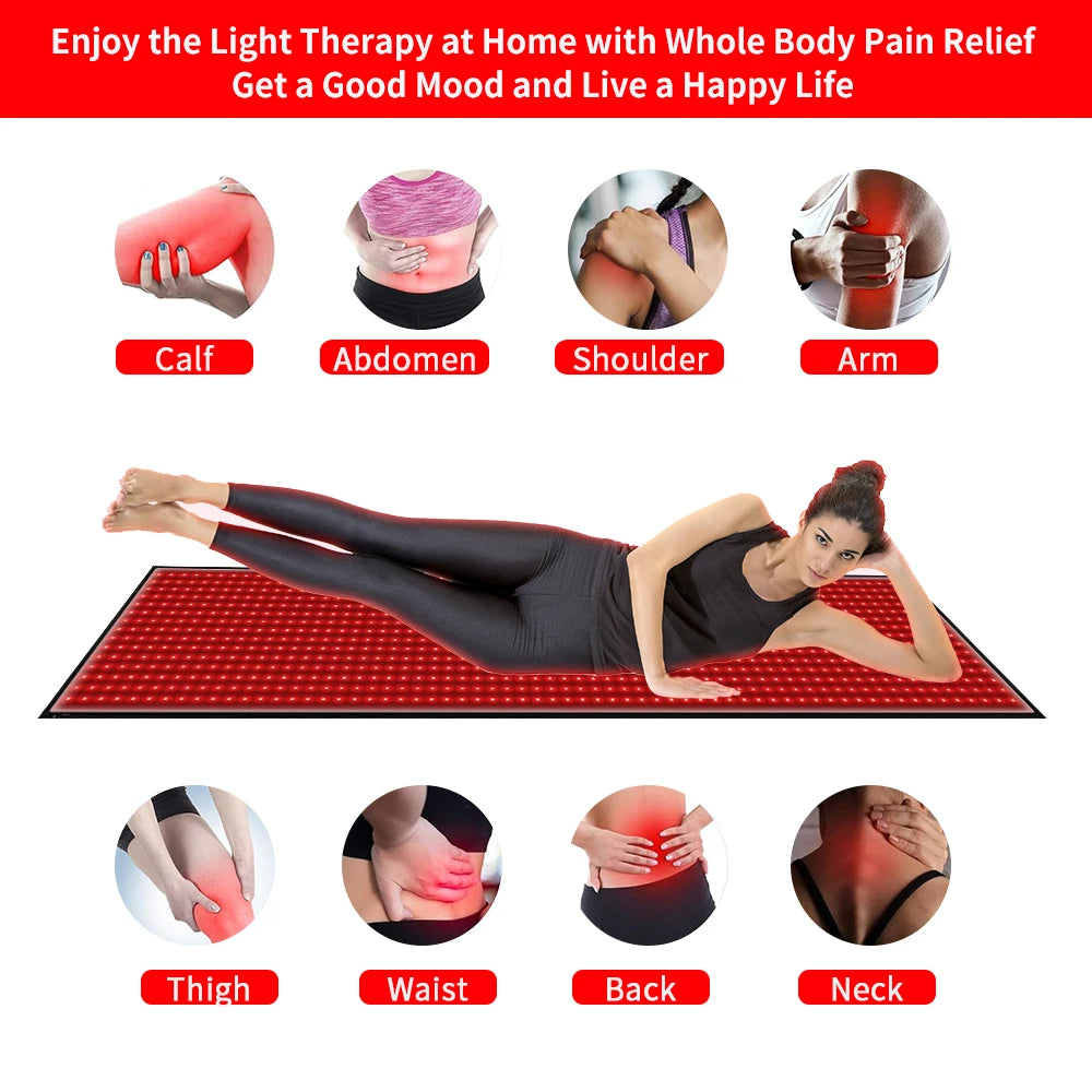 Red Light Therapy Mat For Whole Body 945 LEDs 660nm 850nm