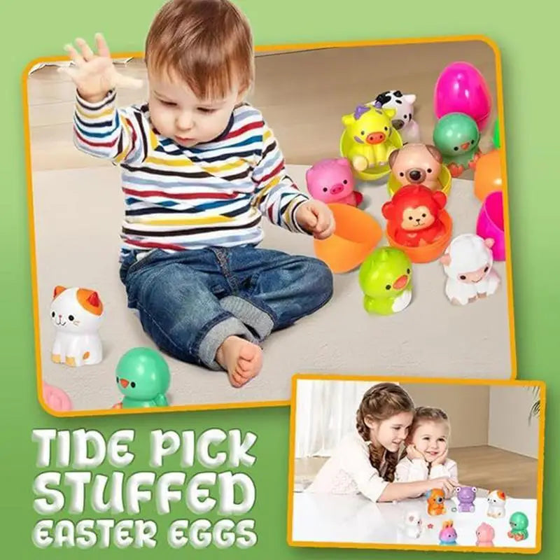 24 Pack Slow Rebound Easter Eggs Prefilled Toys for Hunt