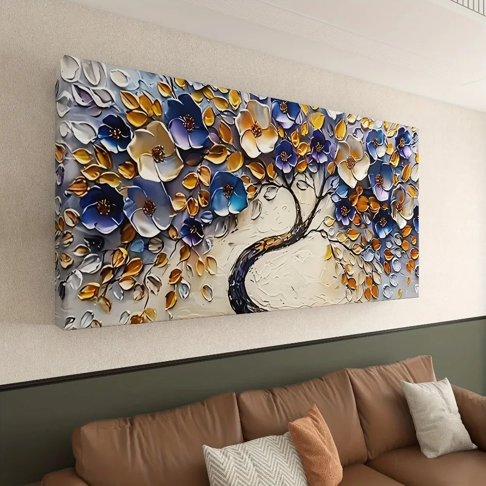 Hign-concerned Abstract Floral Tree Canvas Art Boho Wall Decor