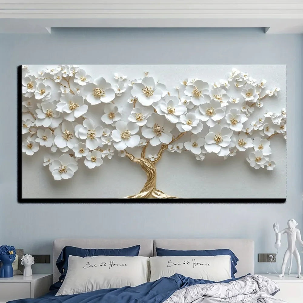 Hign-concerned Nordic Flower Oil Painting Canvas Wall Art
