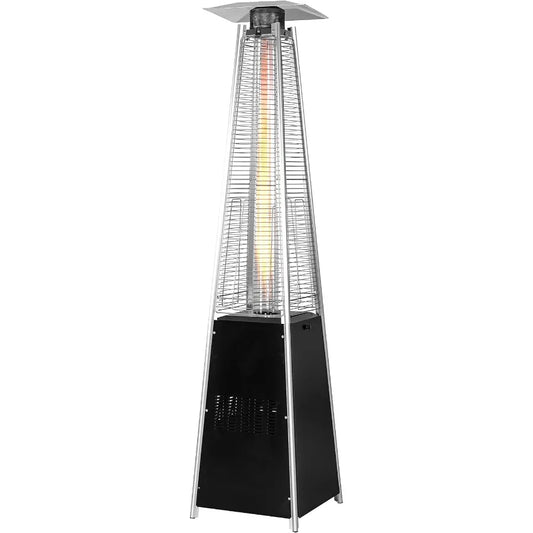 XMSJ 48000 BTU Pyramid Propane Patio Heater With Quartz Glass