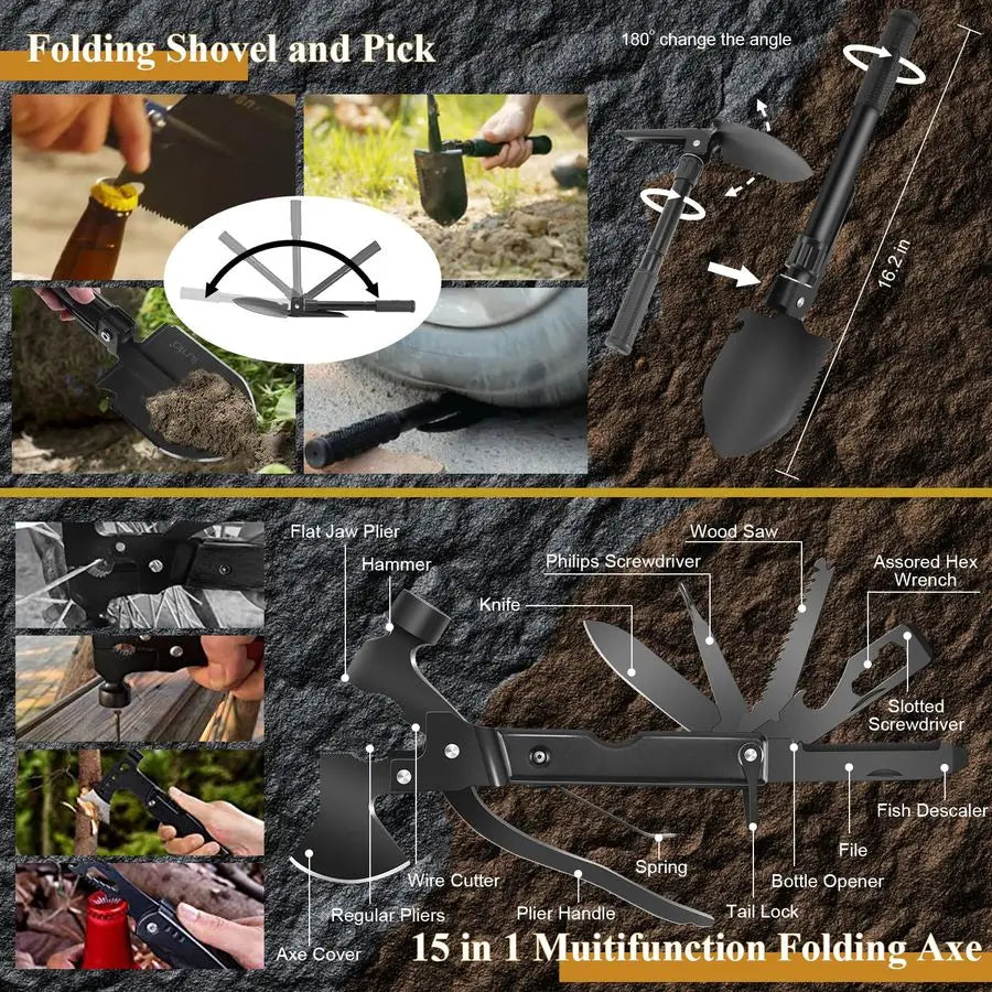 Emergency Survival Kit 318 in 1 for Vehicle Travel Camping