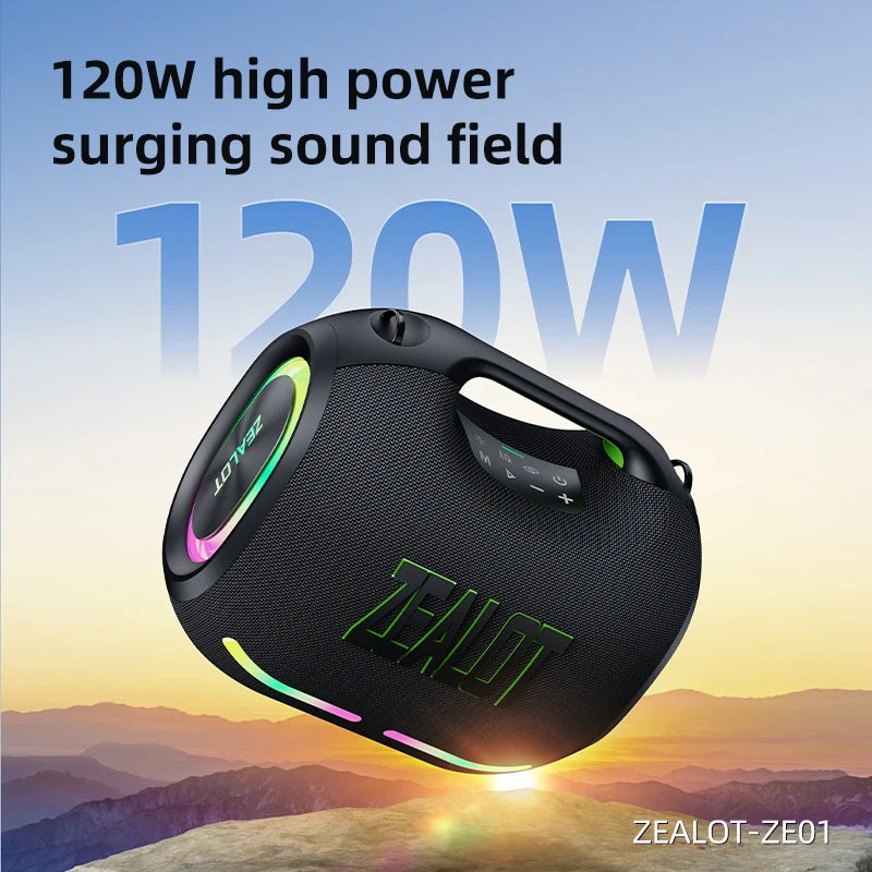 ZEALOT ZE01 120W Portable Bluetooth Speaker TWS Subwoofer