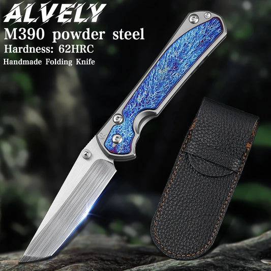 ALVELYDIY M390 Steel Folding Pocket Knife EDC Outdoor Knife