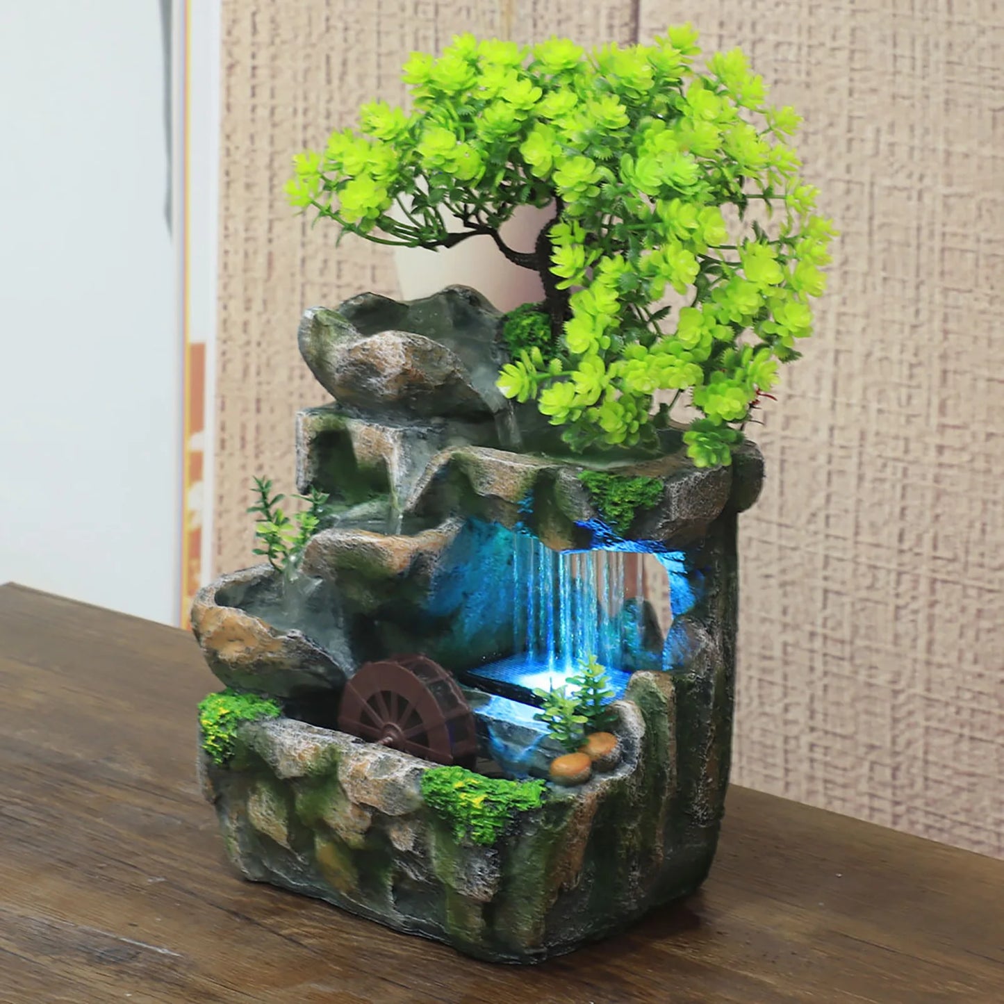 Hign-concerned Indoor Desktop Water Fountain With LED Lights