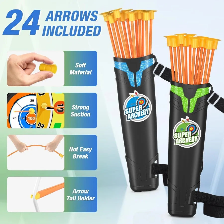 LED Light Up Bow And Arrow Archery Set Indoor Arrows